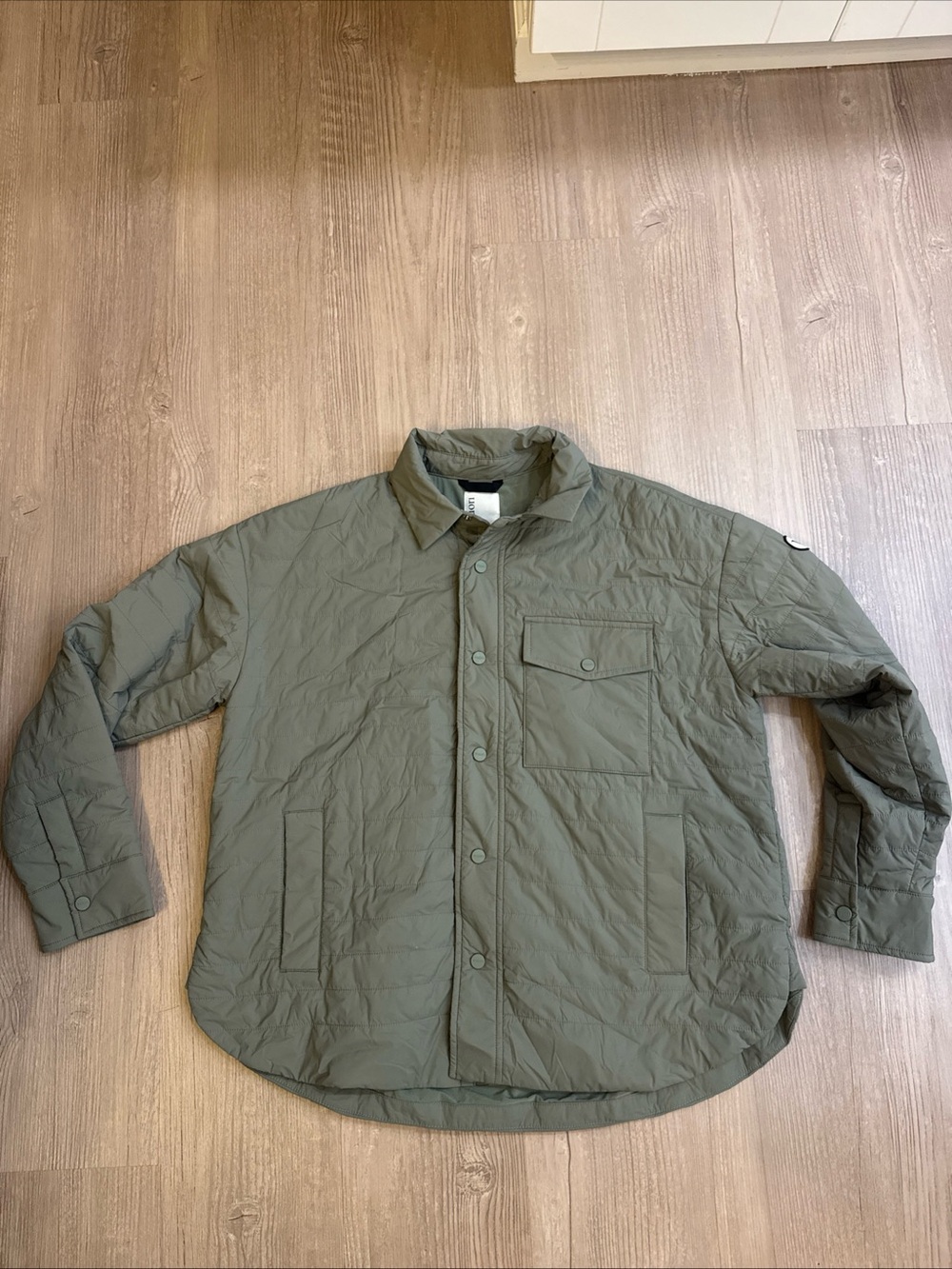 Vuori Quilted Olive Shirt Jacket